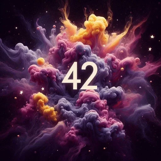 🥰 Стикер «The Ultimate Question of Life the Universe and Everything» для Telegram