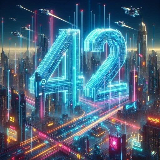 🥰 Стикер «The Ultimate Question of Life the Universe and Everything» для Telegram