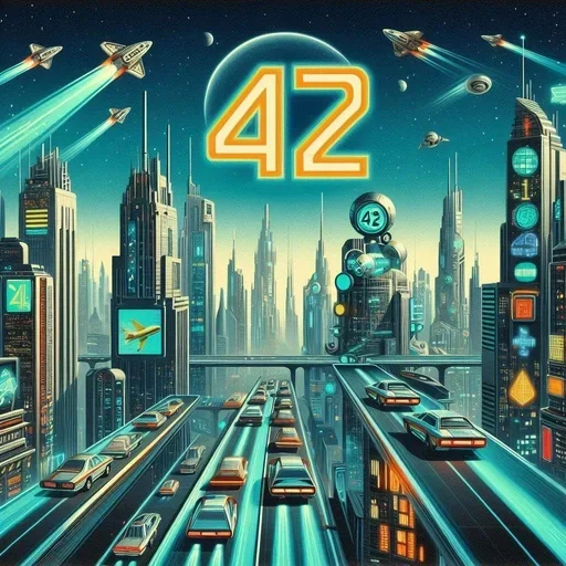 🥰 Стикер «The Ultimate Question of Life the Universe and Everything» для Telegram