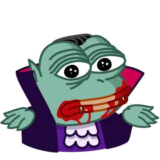 🤷‍♂️ Стикер «Vampire Frog» для Telegram