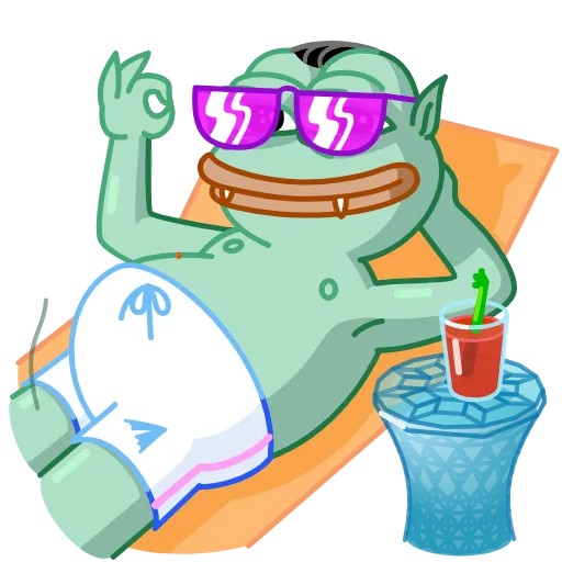 😎 Стикер «Vampire Frog» для Telegram