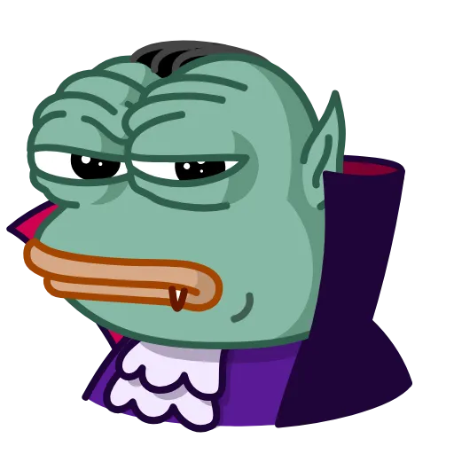 😤 Стикер «Vampire Frog» для Telegram