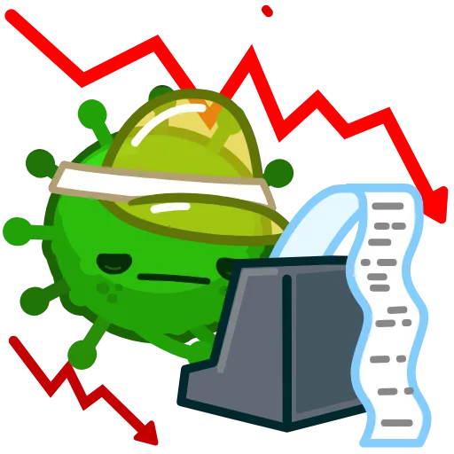 📉 Стикер «The Virus» для Telegram