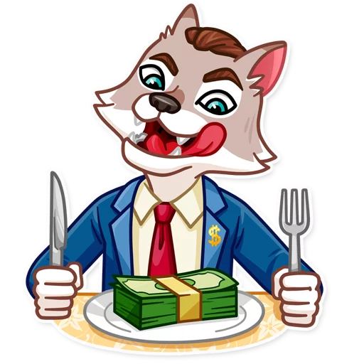 🍽 Стикер «The Wolf of Wall Street» для Telegram