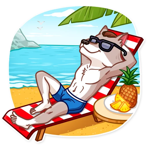 🏝 Стикер «The Wolf of Wall Street» для Telegram