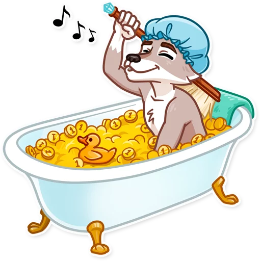 🛀 Стикер «The Wolf of Wall Street» для Telegram