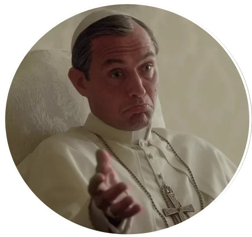🙃 Стикер «The Young Pope» для Telegram