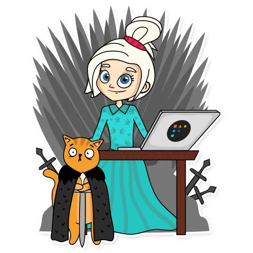 👸 Стикер «Удаленка» для Telegram
