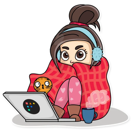 🥶 Стикер «Удаленка» для Telegram
