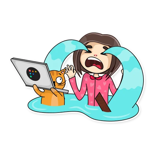 😭 Стикер «Удаленка» для Telegram