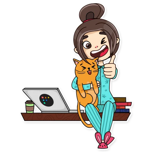 👍 Стикер «Удаленка» для Telegram