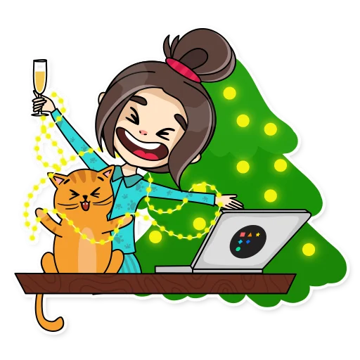 🥳 Стикер «Удаленка» для Telegram
