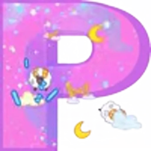 🤩 Эмодзи «Розовые анимированные буквы, только английские» для Telegram