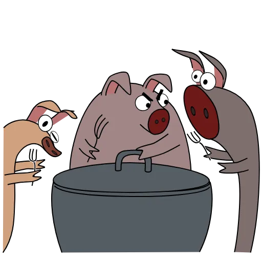 Стикерпак three_little_pigs для Telegram