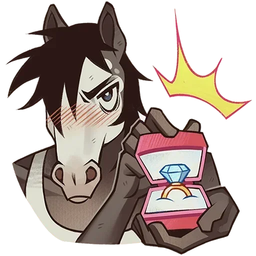 💍 Стикер «Конь Гром Без Текста» для Telegram