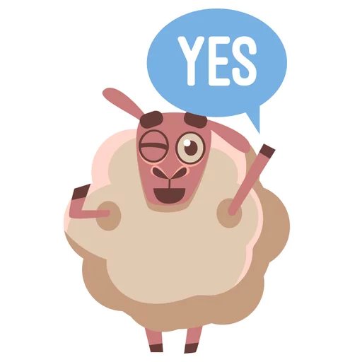 🐑 Стикер «Sheep» для Telegram