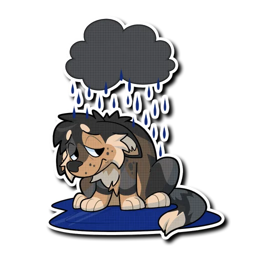 🌧 Стикер «& Ollie» для Telegram