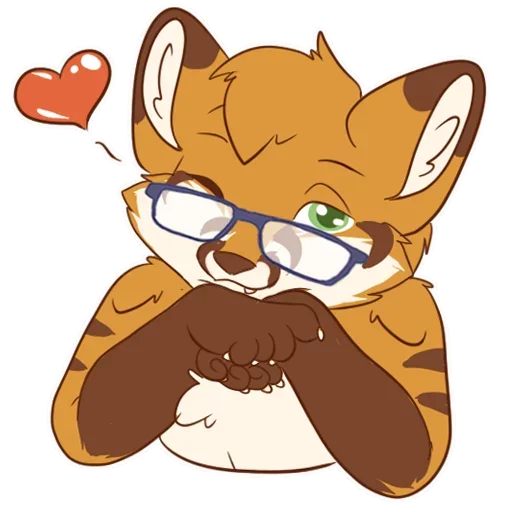 💋 Стикер «Tiger Fox» для Telegram