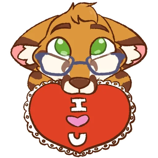 ❤ Стикер «Tiger Fox» для Telegram