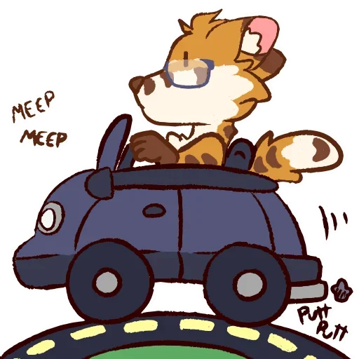 🚘 Стикер «Tiger Fox» для Telegram