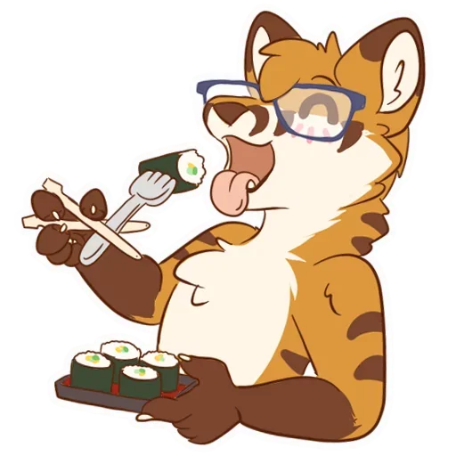 🍣 Стикер «Tiger Fox» для Telegram