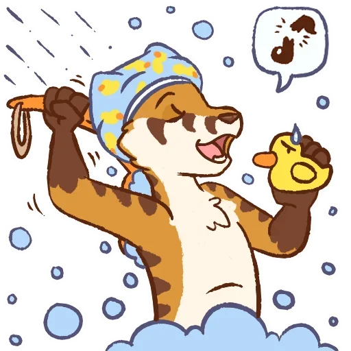 🚿 Стикер «Tiger Fox» для Telegram