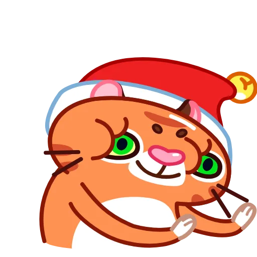 😵 Эмодзи «Tiger Christmas» для Telegram