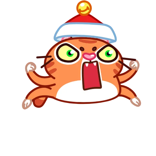 😡 Эмодзи «Tiger Christmas» для Telegram