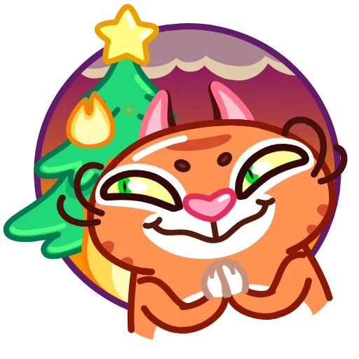 😈 Эмодзи «Tiger Christmas» для Telegram