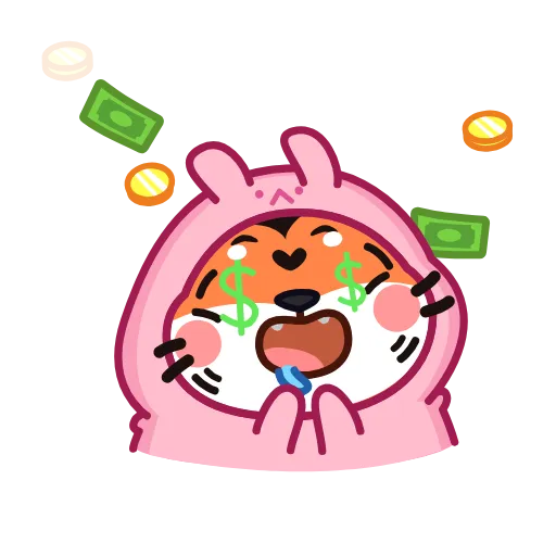 🤑 Стикер «Тигрёныш» для Telegram