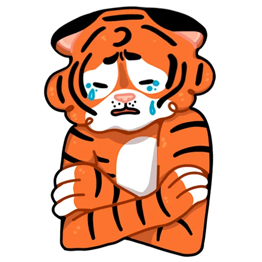 😭 Стикер «Тигриные настроения» для Telegram