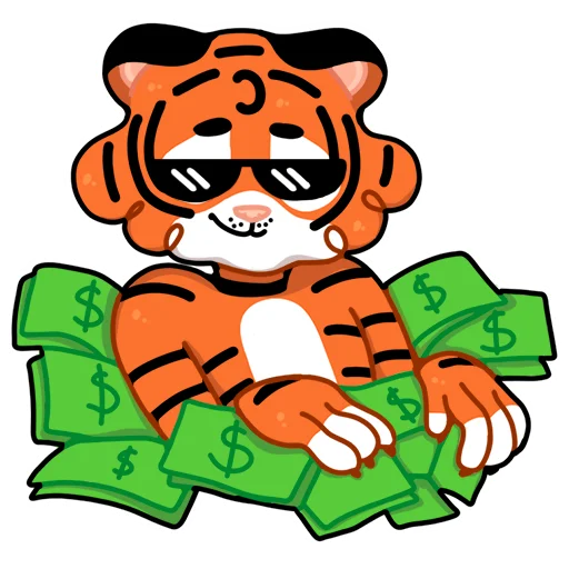 💸 Стикер «Тигриные настроения» для Telegram