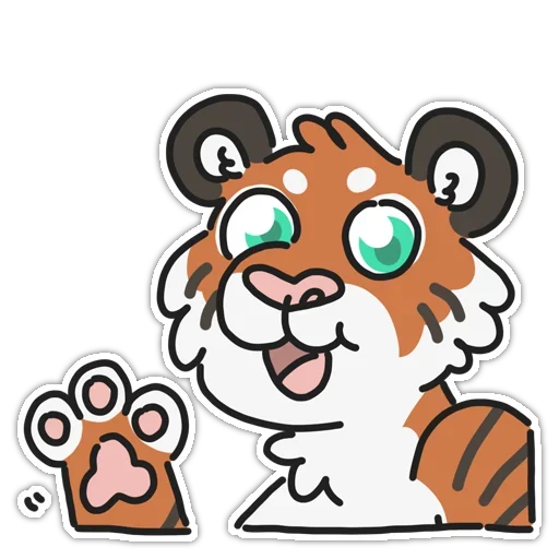 Стикерпак Tiger для Telegram