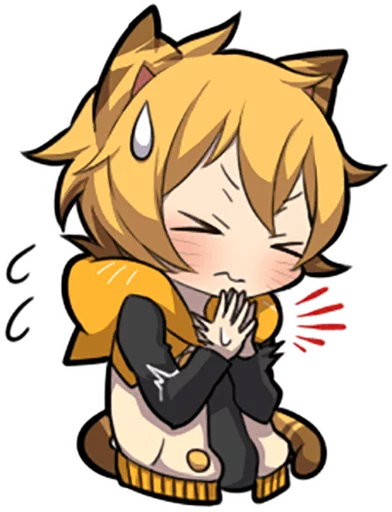 🙏 Стикер «Tiger Kitten» для Telegram