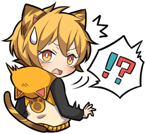 ⁉ Стикер «Tiger Kitten» для Telegram