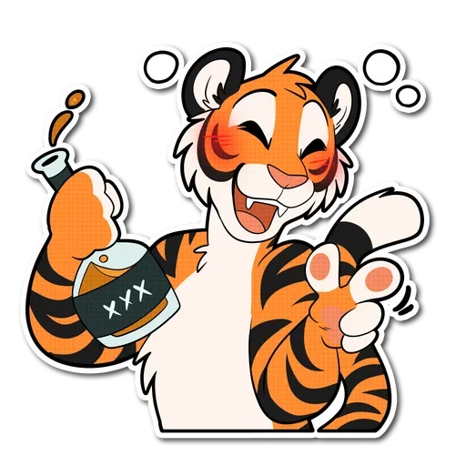 🍻 Стикер «Tiger Life» для Telegram