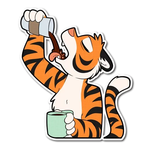 ☕ Стикер «Tiger Life» для Telegram