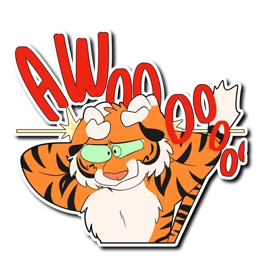 😵 Стикер «Tiger Life» для Telegram