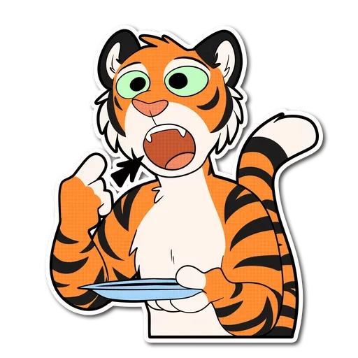 🍽 Стикер «Tiger Life» для Telegram