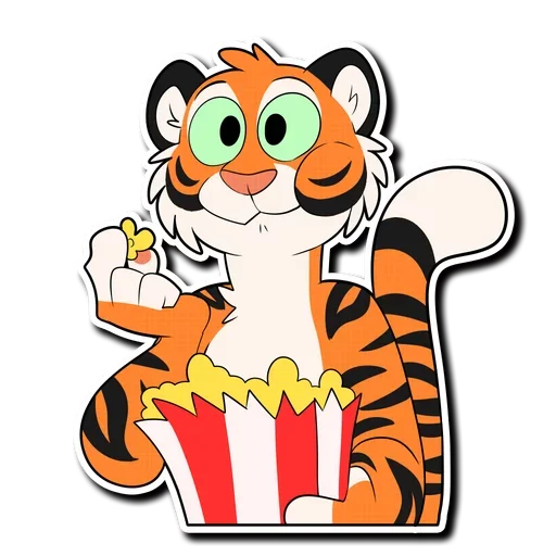 🍿 Стикер «Tiger Life» для Telegram