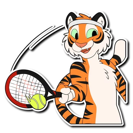 🎾 Стикер «Tiger Life» для Telegram