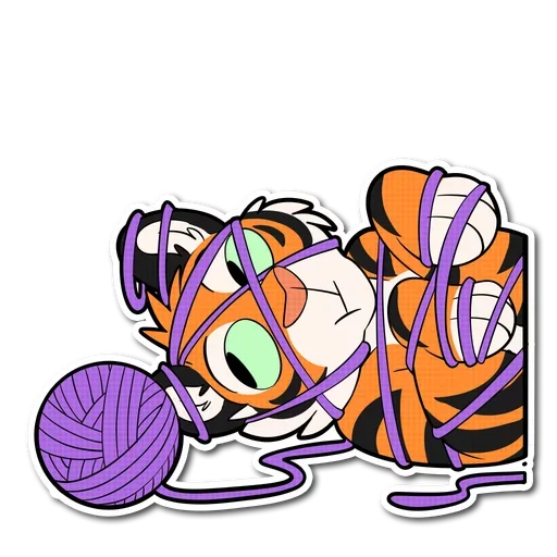 😺 Стикер «Tiger Life» для Telegram