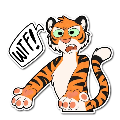 😫 Стикер «Tiger Life» для Telegram