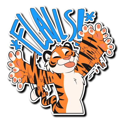 😜 Стикер «Tiger Life» для Telegram