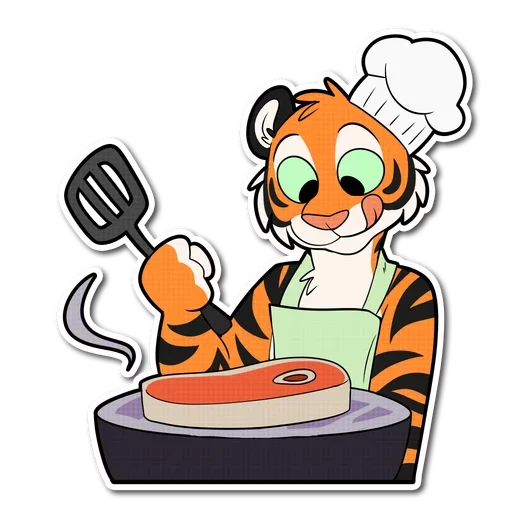 🥩 Стикер «Tiger Life» для Telegram