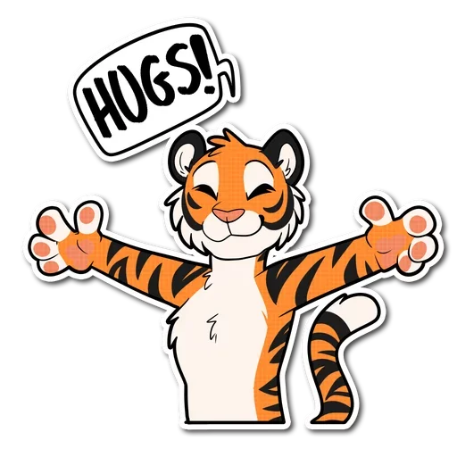 🤗 Стикер «Tiger Life» для Telegram
