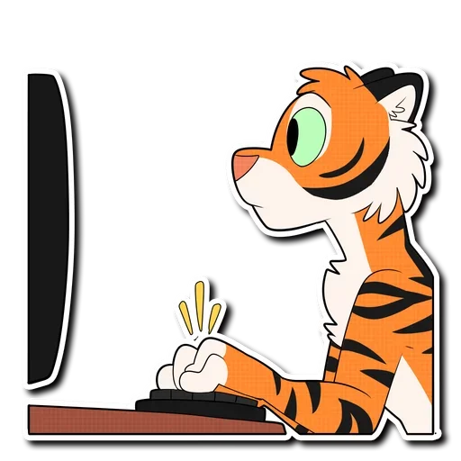 🖥 Стикер «Tiger Life» для Telegram
