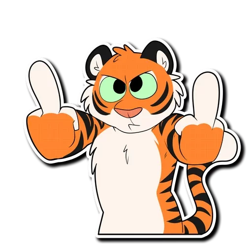 🖕 Стикер «Tiger Life» для Telegram