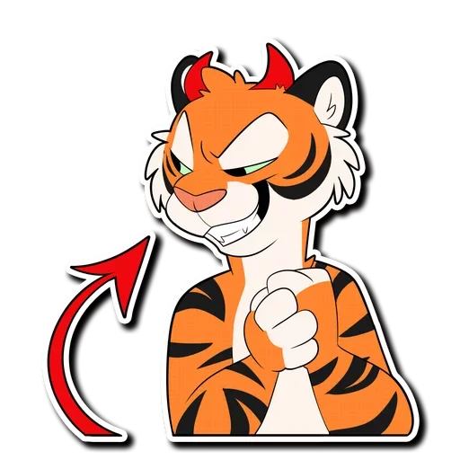 😈 Стикер «Tiger Life» для Telegram