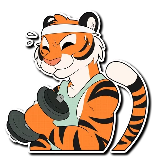 💪 Стикер «Tiger Life» для Telegram